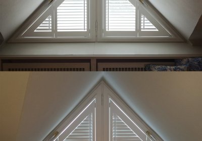 Kadeco Shutter in Sonderform Dreieck zum öffnen, Sichtschutz, Sonnenschutz